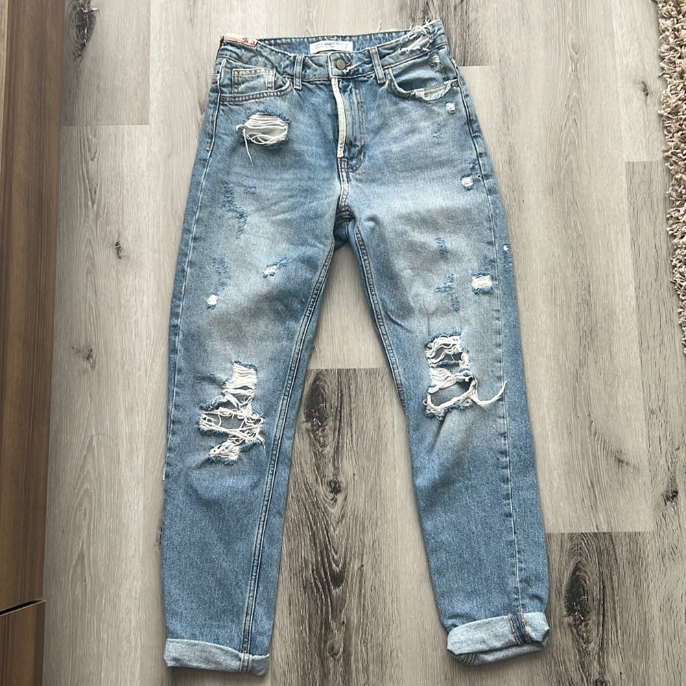 ZARA Z1975 DISTRESSED DENIM- SIZE 2